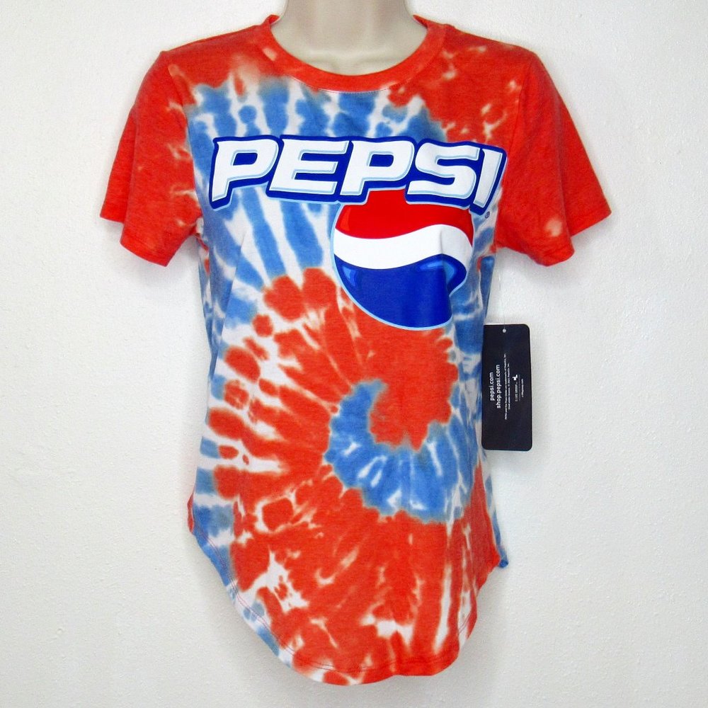 Tie Dye PEPSI Logo Graphic T-Shirt Junior Size XS